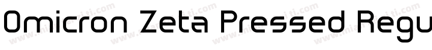 Omicron Zeta Pressed Regular字体转换